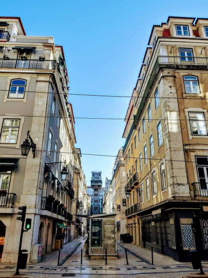 Santa Justa Elevator, Downtown in Lisbon, Portugal. Image by Lisbon with Pats.