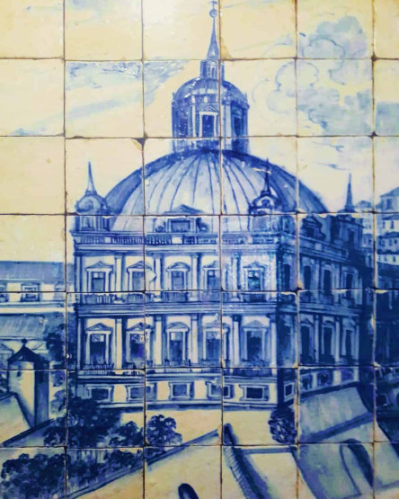 Great Panorama of Lisbon. Tile Panel in the Tile Museum in Lisbon, Portugal. Image by Lisbon with Pats.