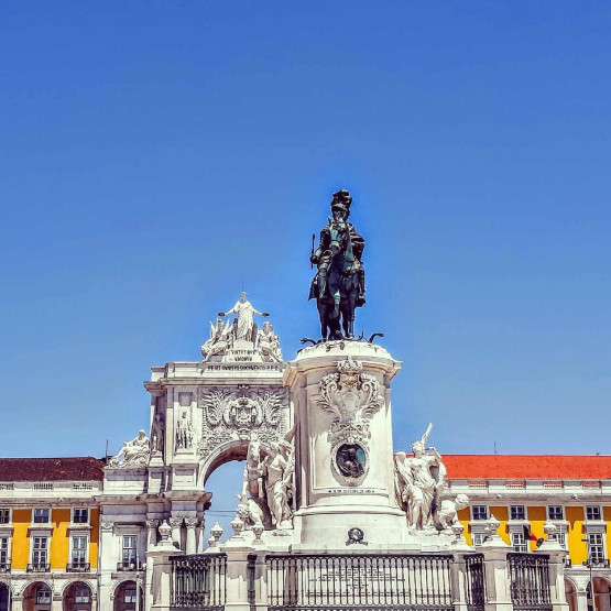 Palace Courtyard Downtown in Lisbon, Portugal. Image by Lisbon with Pats.