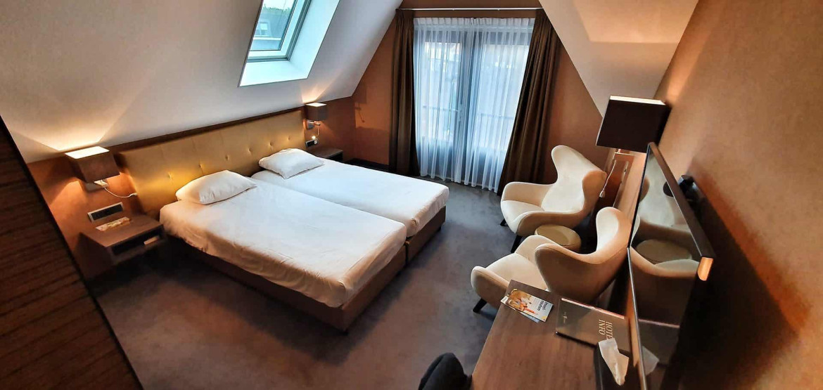 Deluxe room at the Hotel De Lindeboom on Texel, Netherlands.