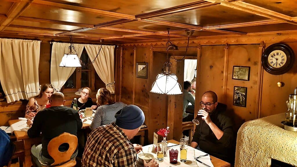 Restaurant of the Wirtshaus Walserstube Paznauner Bauernmuseum